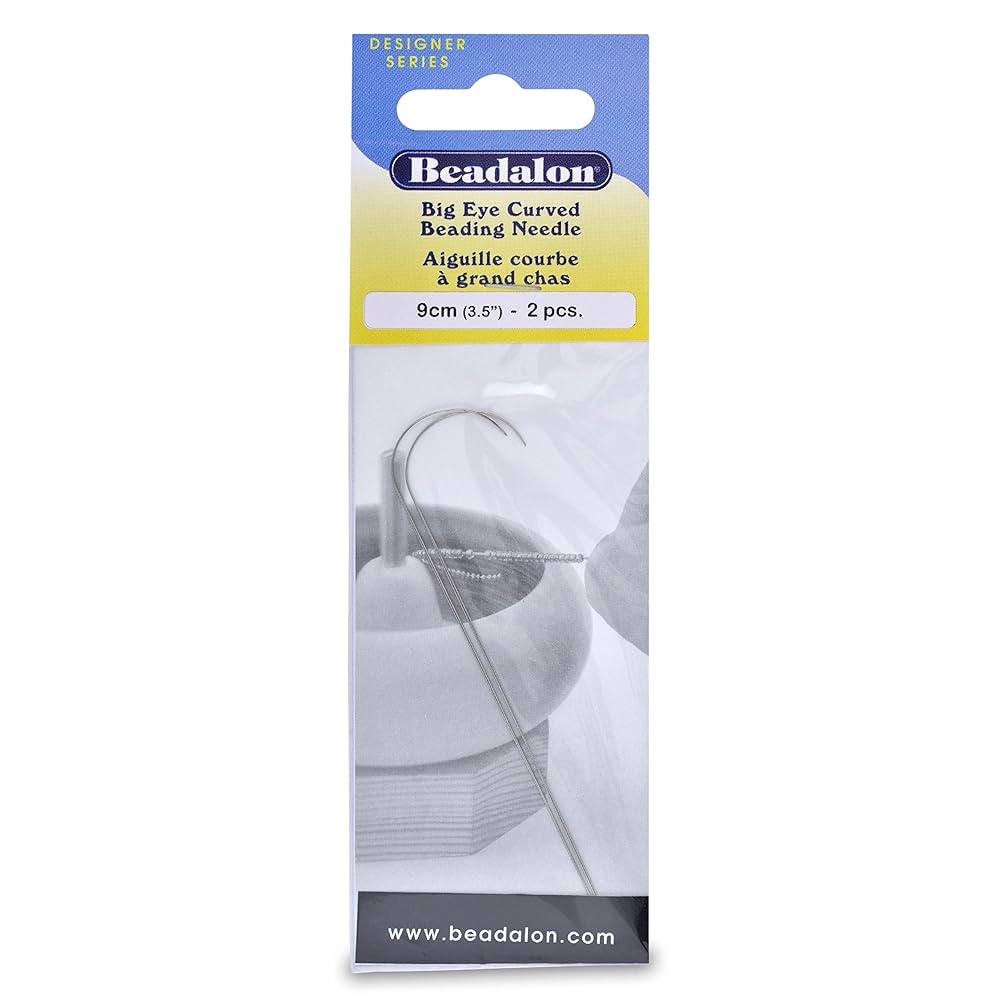 Amazon.com: Big Eye Curved Beading Needles 2/Pkg-3.5